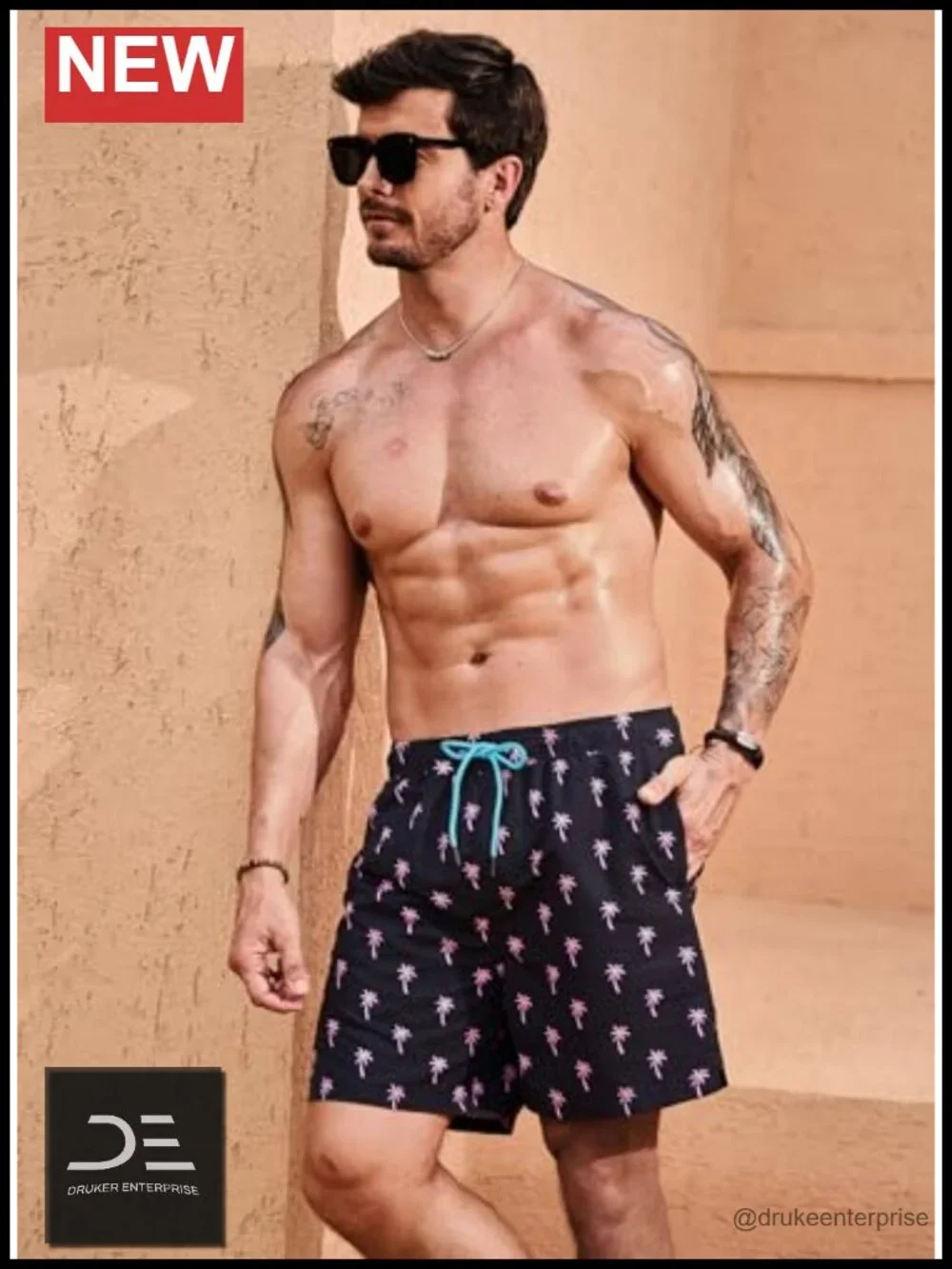 Men's Quick Dry Swim Trunks with Compression Liner 6